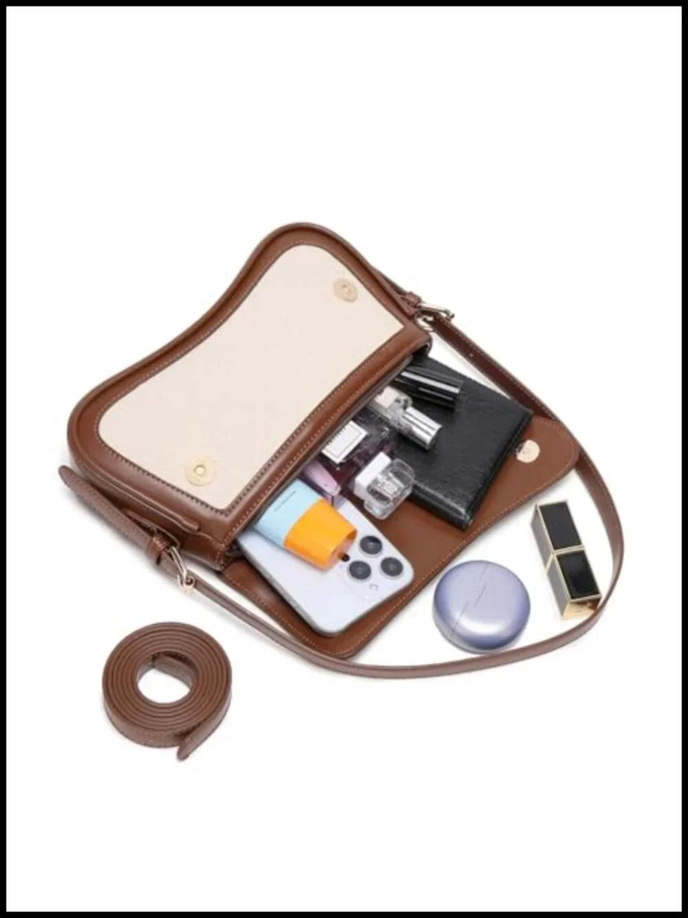 Vegan Leather Hobo Handbag Crossbody Shoulder Bag for Women